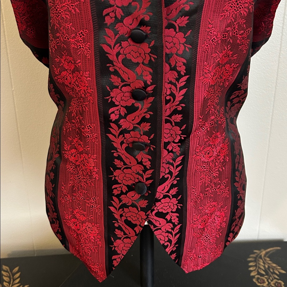 Worthington vest in a Victorian brocade style made in USA - Picture 4 of 7